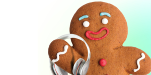 gingerbread man headphones